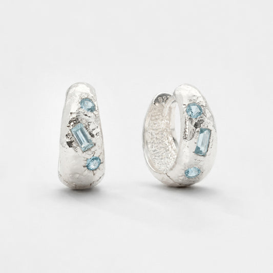 Carmen Hoops - Blue Topaz