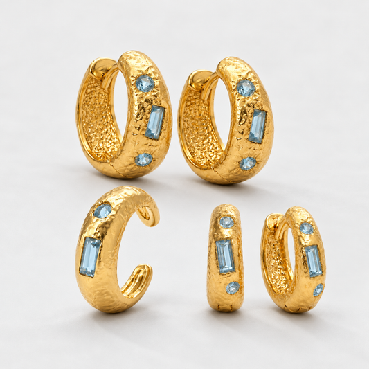 Blue Topaz - Carmen Ear Stack Set