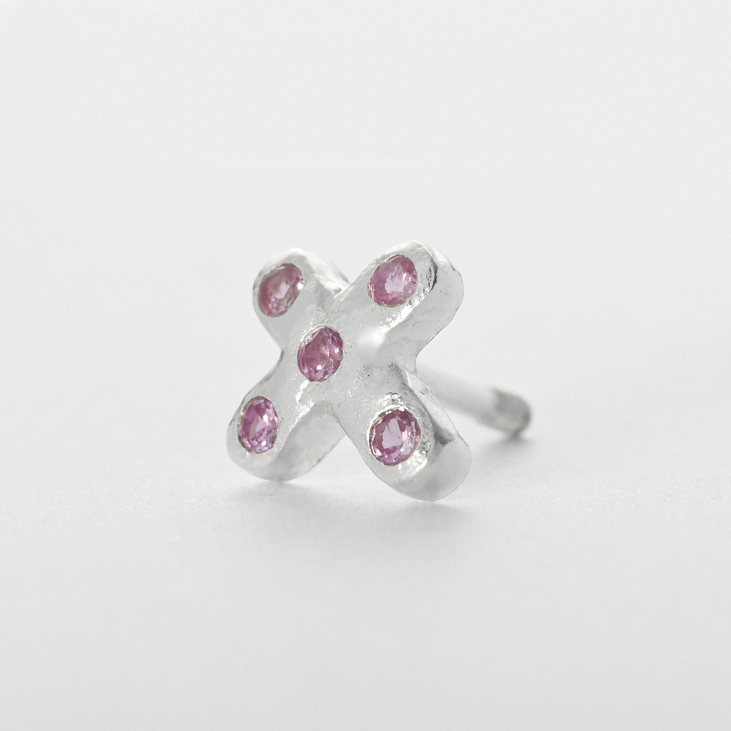 Tiny Juno Stud - Pink Zirconia