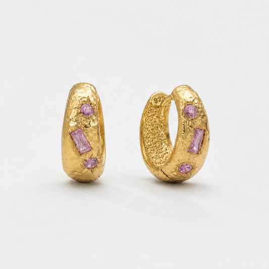Carmen Hoops - Pink Zirconia
