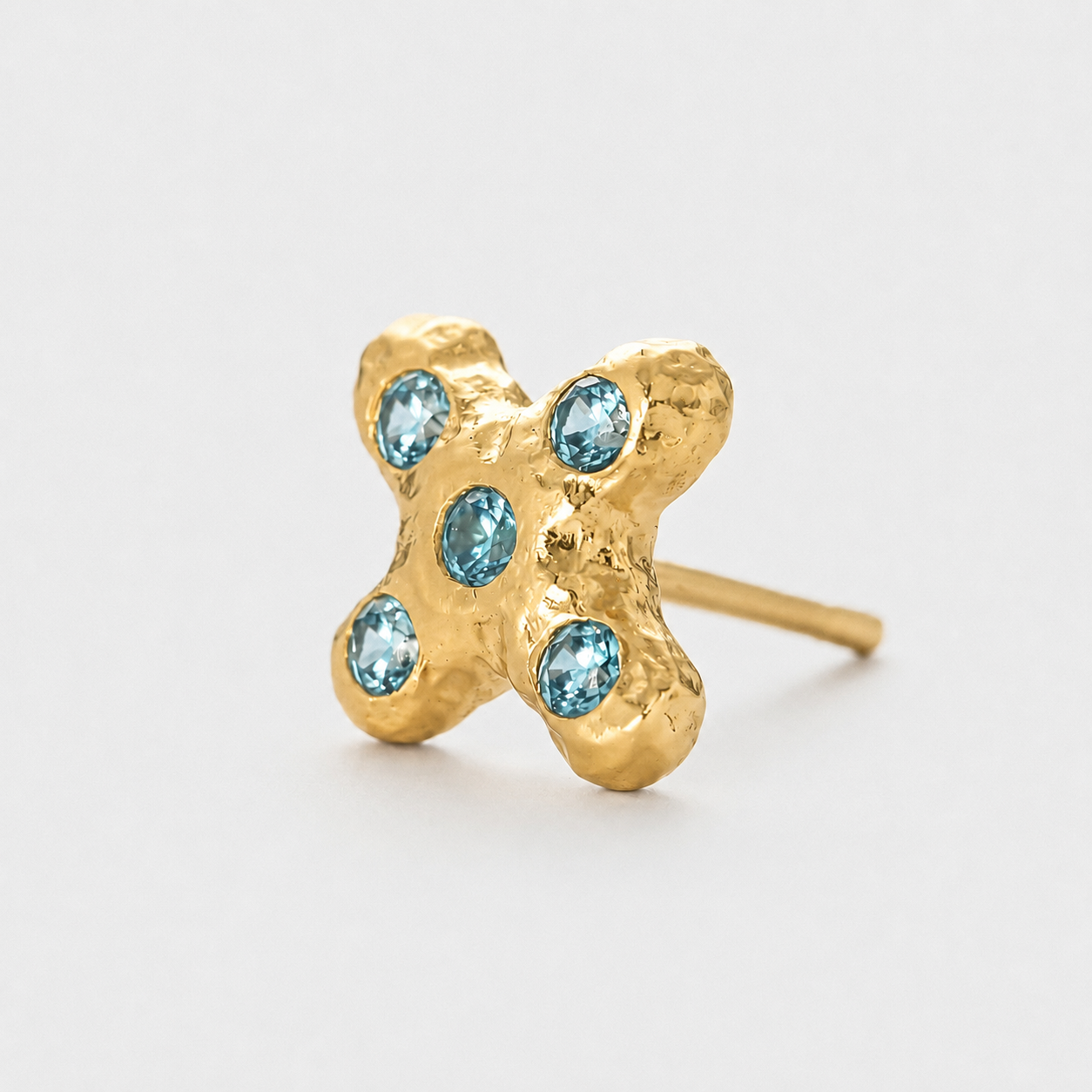 Juno Stud - Blue Topaz