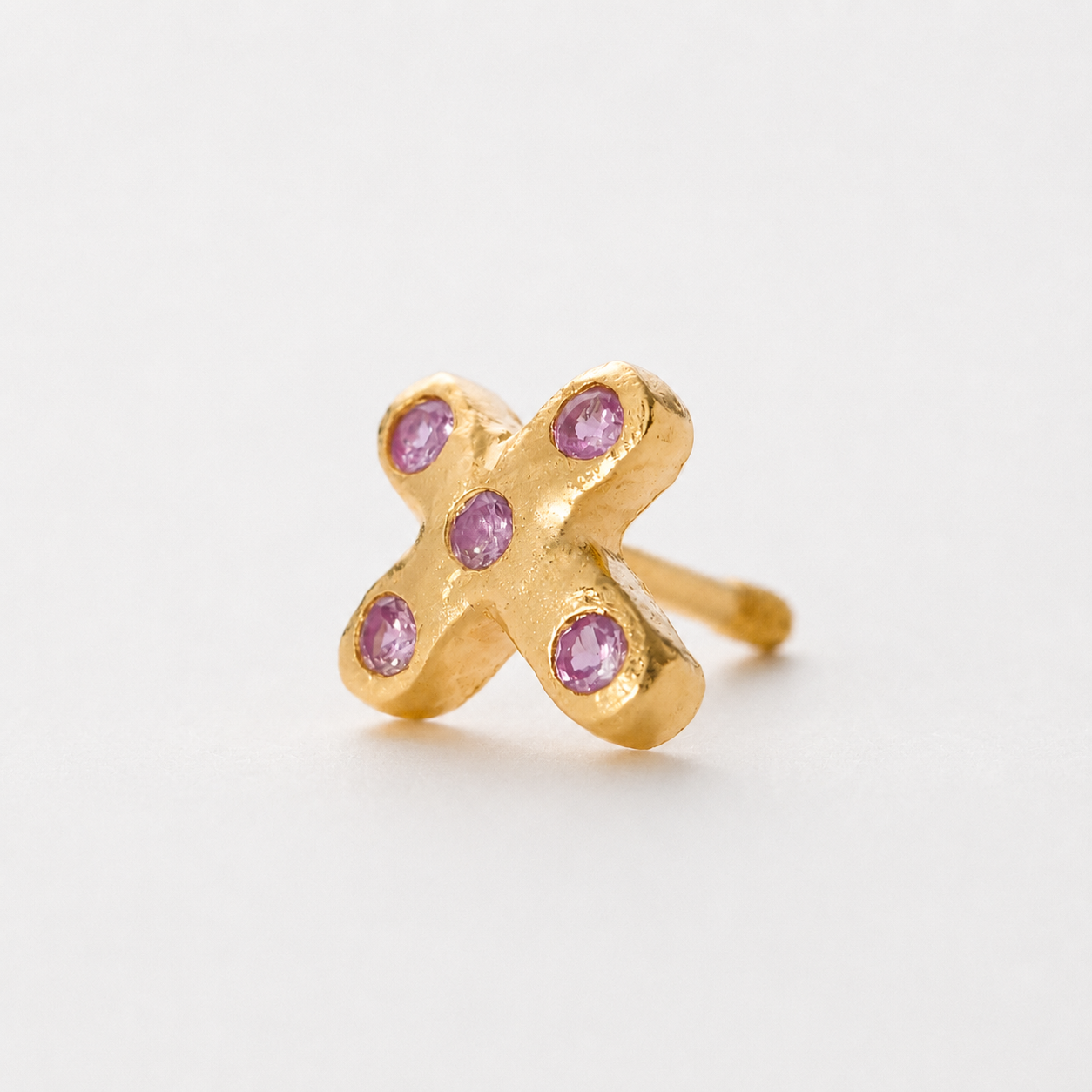 Tiny Juno Stud - Pink Zirconia