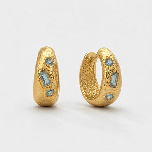 Carmen Hoops - Blue Topaz