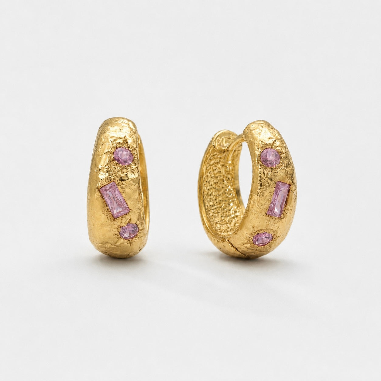Carmen Hoops - Pink Zirconia