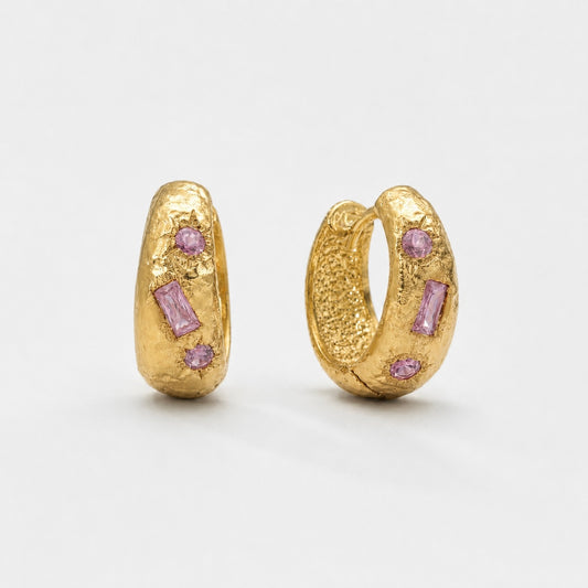 Carmen Hoops - Pink Zirconia