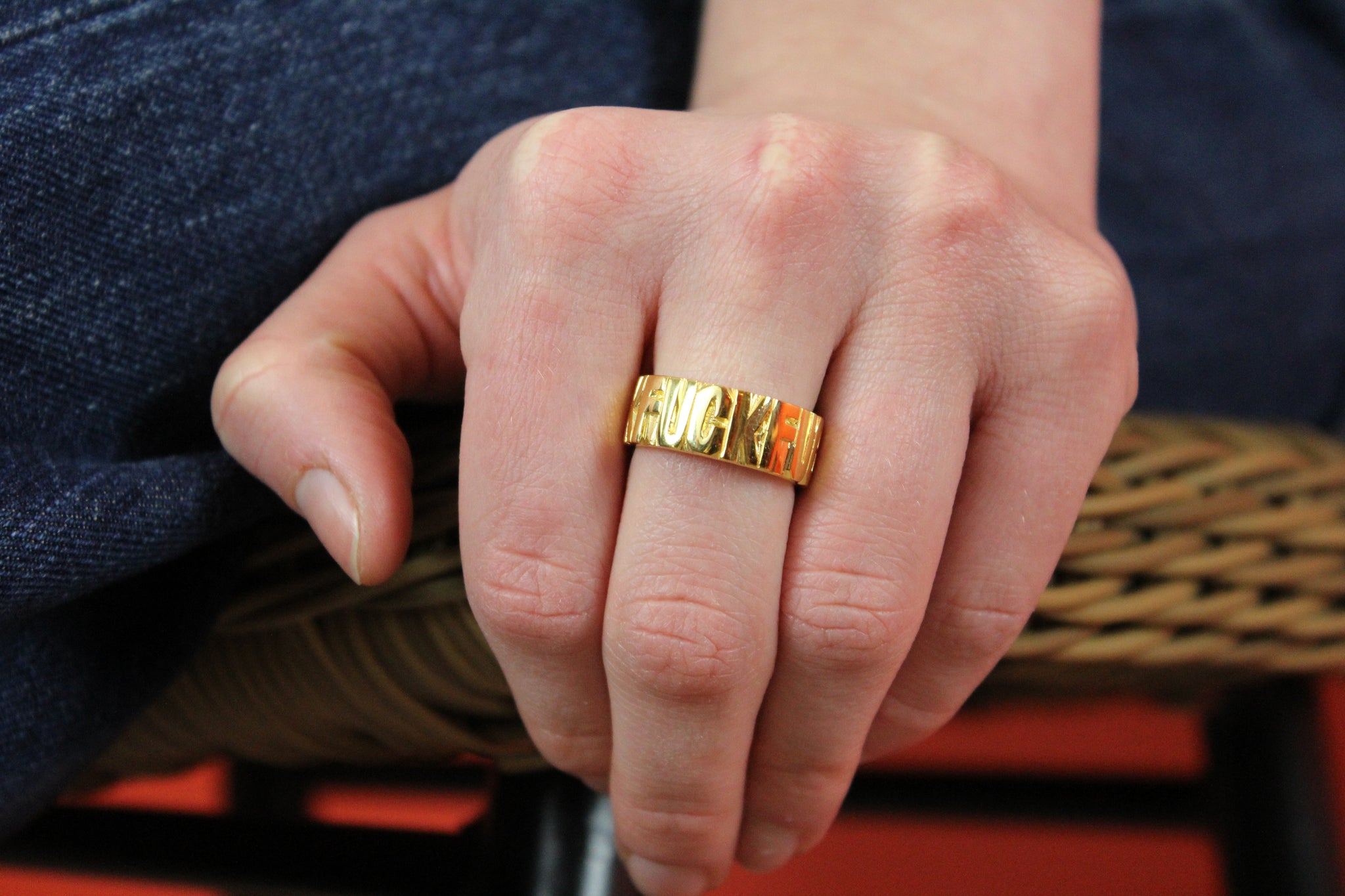 Customised Round Name Ring Tyger by the Tail
